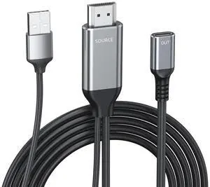 NEXHYPE HDMI to USB-C Female Port Adapter Cable 4K@60Hz, Unidirectional HDMI to Type-C for Portable Monitors, Laptops, Projectors, Xreal Air/Rokid AR Glasses