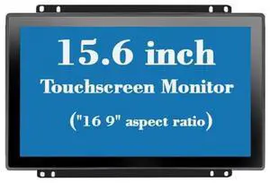 RIUIIN 15.6 Inch Open Frame Capacitive Touchscreen Monitor, 1920x1080 Resolution 16:9 Aspect Ratio Waterproof,VESA+Panel Mount, for Kiosk, Automation, POSVendingHMI and Digital Signage 7x24h Work
