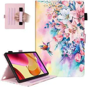 Dteck for Amazon Fire Max 11 Tablet Case, 11" (2023) - PU Leather Slim Case with Auto Sleep mode, Fold Stand, Adjustable Angles, Cute Pink Flowers