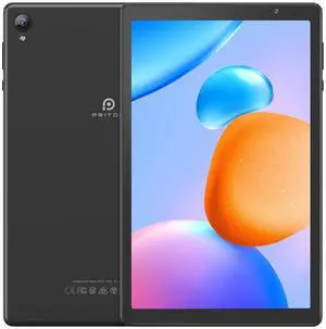 PRITOM Tablets 10 inch, TAB10 Android 14 Tablet, Quad-Core, WiFi, 32 GB, 6000mAh, HD IPS Display, Dual Camera, Bluetooth (Gray)