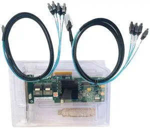 LSI MegaRAID 9240-8i RAID Controller Card 6Gbps 8-Port SAS SATA LSI00200 Server PCIe Expander Card + 2* SFF8087 SATA Cable