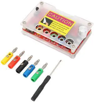 Dpofirs ATX Power Supply Board, PC ATX Transfer Power Board with Acrylic Case, ADJ Adjustable Voltage Knob, Support 3.3V, 5V, 12V 1.8V10.8V (ADJ) Output