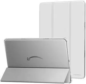 MoKo Case Fits Amazon Kindle Fire Max 11 Tablet (13th Gen, 2023 Release) 11" - Slim PU Leather Trifold Stand Cover for Fire 11 Tablet Frosted Hard Back Shell with Auto Wake/Sleep, Light Gray