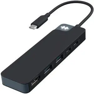 HyperDrive Flex 5-Port USB C Hub Multiport Adapter for Crisp Visuals, Fast Transfers, Charging  HDMI 4K30Hz, 100W Power Delivery, 5Gbps, 2X USB-A  Windows, Chrome, Mac (Black)