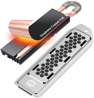 GRAUGEAR PS5 Heatsink SSD Cover Set, M.2 NVMe PS5 SSD Heatsink, Metal Heat Dissipation Cover, Copper Heat Pipe and Aluminum Fin for PlayStation 5 SSD NVMe PCIe 4.0 Storage GRAUGEAR PS5 Heatsink SSD Cover Set, M.2 NVMe PS5 SSD Heatsink, Metal Heat Dissipation Cover, Copper Heat Pipe and Aluminum Fin for PlayStation 5 SSD NVMe PCIe 4.0 Storage