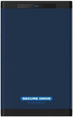 SecureData SecureDrive BT 500GB SSD Hardware Encrypted USB 3.0 Ext Drive FIPS 140-2 Level 3 Unlock via Phone app TAA Compliant, CJIS, HIPAA, CMMC, GDPR Compliant, Works with Mac and Win Free AV
