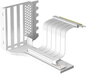 GLOTRENDS 2-Slot GPU Support Bracket with 200mm PCIe 4.0 Riser Cable for GPU Vertical Mount, Compatible with RTX 40/30 Series and Radeon RX7000/RX6000 Series, PC Cases with Open PCI 7/8-slot Design