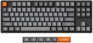 Keychron K8 Max QMK Wireless Custom Mechanical Keyboard, Hot Swappable TKL 80% Layout Bluetooth/2.4G/USB-C Programmable, Aluminum Frame Super Brown Switch NKRO Gaming Keyboard for Mac/Windows