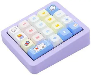 Adventurers K812 Wired Mechanical Numeric Keypad, 19-Key Hot-Swappable RGB Numpad, Macro Programmable, Detachable Type-C Cable, Game/Office Mode Switch  for PC/Laptop/Desktop (Purple)