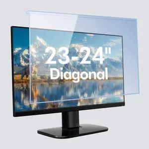 BSPROTE 23-24 Inch Blue Light Filter for Computer Monitor, Computer Screen Blue Light Blocker Panel for 23, 23.6, 23.8, 24 Inch Diagonal Widescreen Desktop PC iMac Monitor, HD Not Anti-Glare