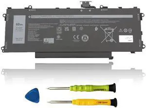 AOMKA 60Wh GT6TK Laptop Battery Replacement for Dell Latitude 9440 2-in-1 Latitude 9450 2-in-1 Series 0MWK05 MWK05 0K2CPY K2CPY 11.55V 5065mAh