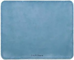 DAREhue - Genuine Leather Mouse Pad (Sky Blue, Large)