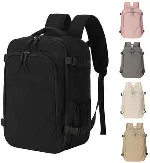 RELITRK Travel Backpack For Women Men,Airline Approved Carry on Backpack,Casual Daypack for Business Travel Essentials (Black)