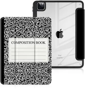 Batianda Case for New iPad Pro 11 inch 2025 M5 2024 M4 Chip [Built-in Pencil Holder] Trifold Stand Shockproof Cover with Clear Transparent Back Shell Soft TPU Bumper,Auto Sleep/Wake, Notebook