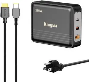 King Ma Legion Pro 7i Gen 10 GaN Laptop Charger, 3-Port Portable Charger, Fast USB Charging with 20V/20A Output for Gaming and Engineering Laptop Chargers