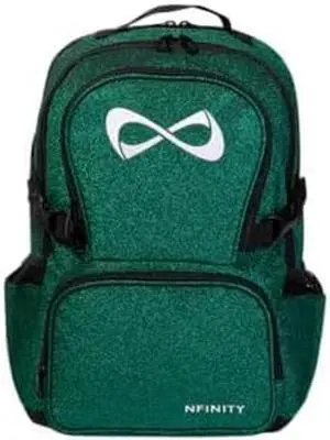 Nfinity Sparkle Backpack for Cheerleaders  Glitter Finish, Lightweight and Durable, with Ample Storage and Adjustable Straps