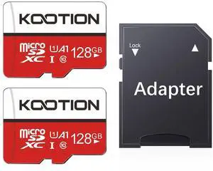 KOOTION 128GB Micro SD Card 2 Pack, UHS-I microSDXC Flash Memory Card, C10, U1, Full HD, Class 10 TF Card with Adapter