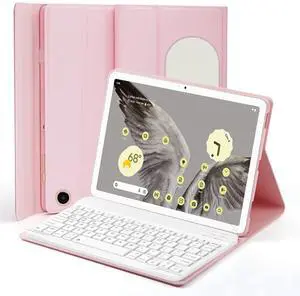Pixel Tablet Keyboard Case 11 2023/2024, Rechargeable Detachable Bluetooth Keyboard, Smart Folio Cover with Stylus Pen Holder, Case for Google Pixel Tablet with Stand Support Charging Speaker Dock