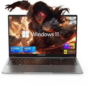 KAIGERR 16.0-inch Gaming Laptop, 16GB DDR4 512GB SSD Laptop Computer, Windows 11 Laptop with 12th Quad-Core Processor(Up to 3.6GHz), 1920P FHD Display, WiFi 6, USB3.2, Type_C