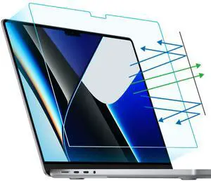 F FORITO 2-Pack Anti Blue Light Matte Laptop Screen Protector Compatible with 2025-2021 MacBook Pro 14 inch M5 M4 M3 M2 M1 Pro Max Chip, Eye Protection Anti Glare Computer Screen Cover