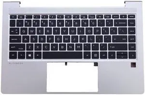 LTPRPTS Replacement for HP Elitebook 640 G9 Laptop Upper Case Palmrest Backlit Keyboard Assembly Part N17709-001 Silver