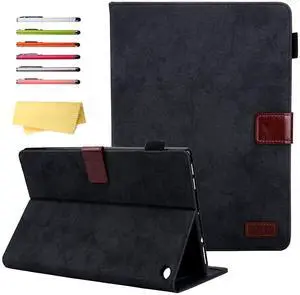 UUcovers All-New Fire HD 10 & 10 Plus 10.1" Tablet Case (Only Fits 11th Generation, 2021 Release) Business PU Leather Folio Stand Magnetic Smart TPU Cover with Pencil Holder [Auto Wake/Sleep], Black