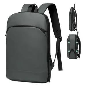 SUIKIHUM Slim Laptop Backpack for Men, Expandable Business Backpack with 16" Laptop Compartment - TSA 15L-25L Capacity Lightweight for Work Office, Dark Gray