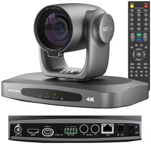 4K NDI PTZ Camera with AI Auto Tracking 21X Optical Zoom HDMI/SDI/USB 3.0/PoE/IP for Church Worship, Live Events, Video Conferencing (OBS, vMix, Zoom, Teams)