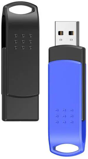 KOOTION 128GB USB Flash Drives 2-Pack, Jump Drive 2.0 USB Drive 128 GB Thumb Drive Swivel Memory Stick for Storage and Backup (2 Colors: Blue Black)
