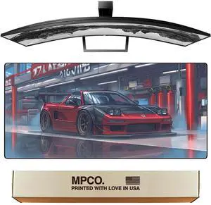 MPCO. Manga Motors Large Gaming Desk Pad - 36" x 17" Duraglyde Fabric Nikos-NSX Desk Mats - Non-Slip, Washable, Smooth Glide for Precision Gaming & Work