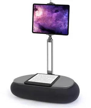 elitehood 18 inch iPad Holder Stand for Bed, Adjustable Kindle Pillow Stand for Reading in Bed, Tablet Pillow for Lap Compatible with 6 to 11-inch Cell Phone, iPhone, iPad Pro Air Mini, Tablets