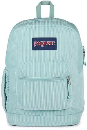 JanSport Cross Town Plus Remix Backpack - Padded Back Panel, Laptop Sleeve, and Front Pocket Organizer - Faded Sage Corduroy