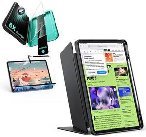 ESR iPad 11th/10th Generation A16 (11/10.9 Inch, 2025/2022) Case 2 Pack Screen Protector+Paper-Feel Magnetic Screen Protector ESR iPad 11th/10th Generation A16 (11/10.9 Inch, 2025/2022) Case 2 Pack Screen Protector+Paper-Feel Magnetic Screen Protector