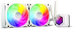 SilverStone Technology Permafrost PF240W-ARGB V2 White-Colored 240mm All-in-One Liquid Cooler, SST-PF240W-ARGB-V2