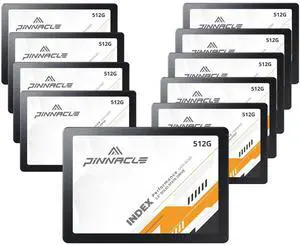 Timetec 512GBx10 (10 Pack) SSD 3D NAND SATA III 6Gb/s 2.5 Inch 7mm (0.28") Read Up to 550 MB/s SLC Cache Performance Boost Internal Solid State Drive for PC Computer Desktop and Laptop (Pinnacle)