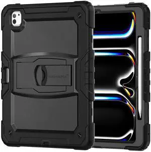 Sahara - Raider Series Heavy-Duty Case for iPad Pro 13" (M4 2024/M5 2025), Scorpion Black, (TB00385)