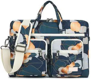 DACHEE Laptop Shoulder Bag for 15 Inch/15.6 Inch Macbook Pro (New Leaves, 15 inch/15.6 inch)