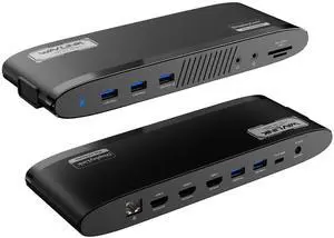 WAVLINK DisplayLink Docking Station 3 Monitors, USB-C Laptop Dock Dual 2K + 4K for Mac & Windows, 13-in-1 with 100W Charging, 3 HDMI, 5 USB Ports, Ethernet, SD/TF, Audio
