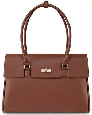 LOVEVOOK Laptop Bag for Women Work Tote 15.6 Inch Briefcase Messenger Bag Waterproof Business Office Professional Large Capacity Handbag Shoulder Bag,Brown