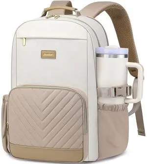 Laptop Backpack for Women Bookbag: 15.6 inch Work School Backpacks with Pouch Pocket for Large Capacity Cup & USB Charger College Book Bag Travel Business Nurse Teacher Bookbags Anti-theft Back Pack