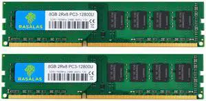 Rasalas 16GB Kits (2x8GB) PC3L -12800 DDR3L 1600 MHz UDIMM 2Rx8 1.35V 1.5V CL11 240PIN Dual Rank DIMM Non-ECC Unbuffered Desktop Memory Computer RAM Upgrade