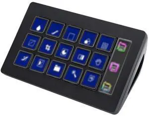 15 Keys LCD Custom Keyboard, Streaming Studio Controller Keypad for 4KCU, for OBS, for, for, for, for Discord, for Spotify