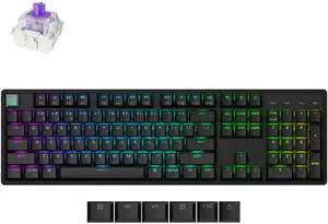 Keychron K10 HE QMK Wireless Gaming Custom Mechanical Keyboard, 2.4 GHz/Bluetooth/Wired Full-Size Hot-Swappable Programmable RGB Backlit Gateron Magnetic Switches for Mac Windows Black