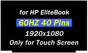 Replacement for HP EliteBook 630 G9 G10 / for EliteBook 830 G5 G6 / for EliteBook 735 G5 G6 L60603-001 FHD 1920x1080 40pins 60Hz 13.3" LED LCD Touch Screen Display Screen Panel (Only for Touch Screen)