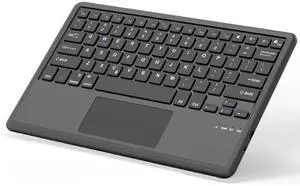WINCHKING Slim Bluetooth Keyboard for iPad Air 13-inch&12.9-inch iPad Pro Tablet,Detachable Wireless Keyboard with Touchpad Compatible with iOS/Window/Android,Lightweight Portable&Rechargeable,Black