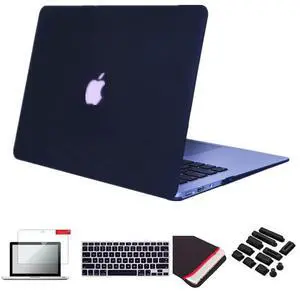 Se7enline Compatible with MacBook Pro 15 inch Case Model A1398 2015/2014/2013/2012 Laptop Hard Shell Protective Case&Sleeve Bag&Keyboard Cover Skin&Screen Protector&Dust Plug,Black