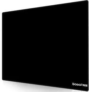 Hard Gaming Mouse Pad, Professional Esport Tempered Glass Mouse Mat Ultra-Smooth Micro-Etched Surface for Top Speed and Control, Non-Slip Mousepad, Dirt & Scratch Resistant (Black, 400mm*500mm)