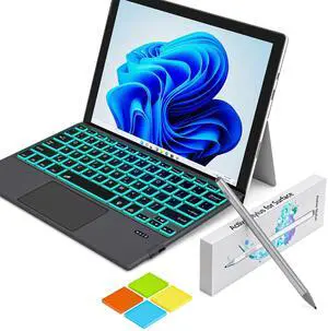 Surface Pro Pen and Keyboard, Surface Pen Compatible with Surface Pro 11/X/9/8/7/6/5/4/3/Go 4/3/2/Book/Studio/Laptop, Surface Pro Keyboard Type Cover Compatible with 7+/7/6/5/4/3