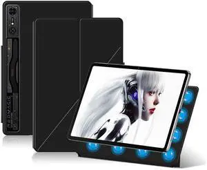 Suttkue for Red Magic Nova Tablet Case,high qualit Magnetism Shell, Lightweight,Tri-fold Transformable,Scratch Resistant, Black case for Red Magic Nova 10.9 inch