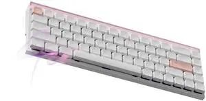 MelGeek MADE68 Air Wired Keyboard, Hall Effect Magnetic Switch Low-Profile Gaming Keyboard, 65% Compact Rapid Trigger, Hot-Swappable, RGB Snap Tap & Adjustable Actuation, Online HIVE Custom (Pink)